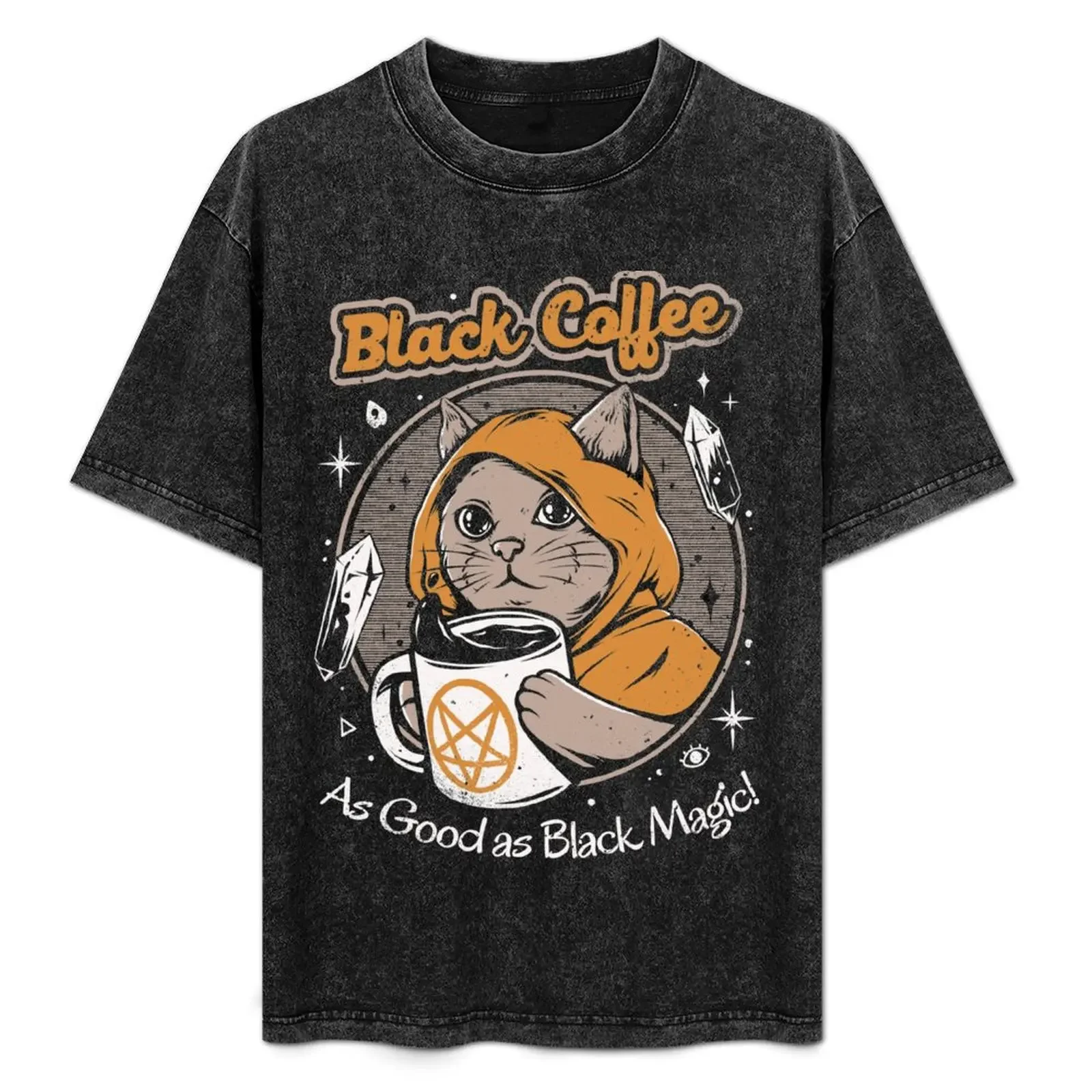 

Black Coffee T-Shirt Stylish Print Short Sleeve Tee