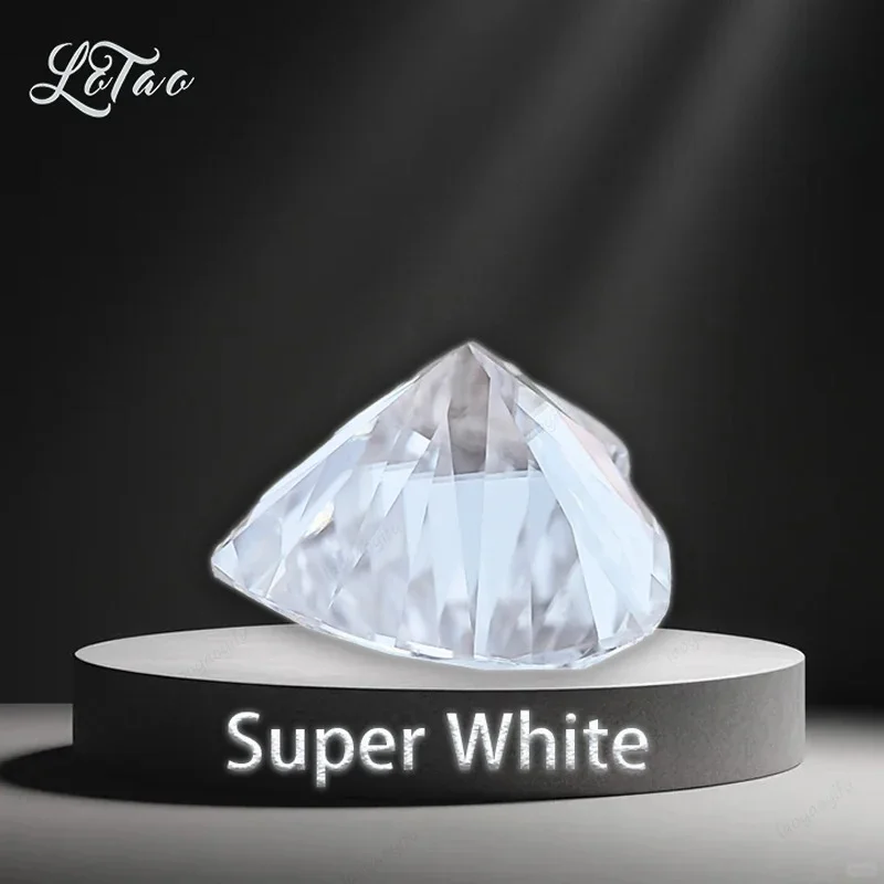 

Moissanite Stone Super White D Color Heart Cut Small Size VVS1 DIY Advanced Jewelry Rings Earrings Making Artificial Gemstone