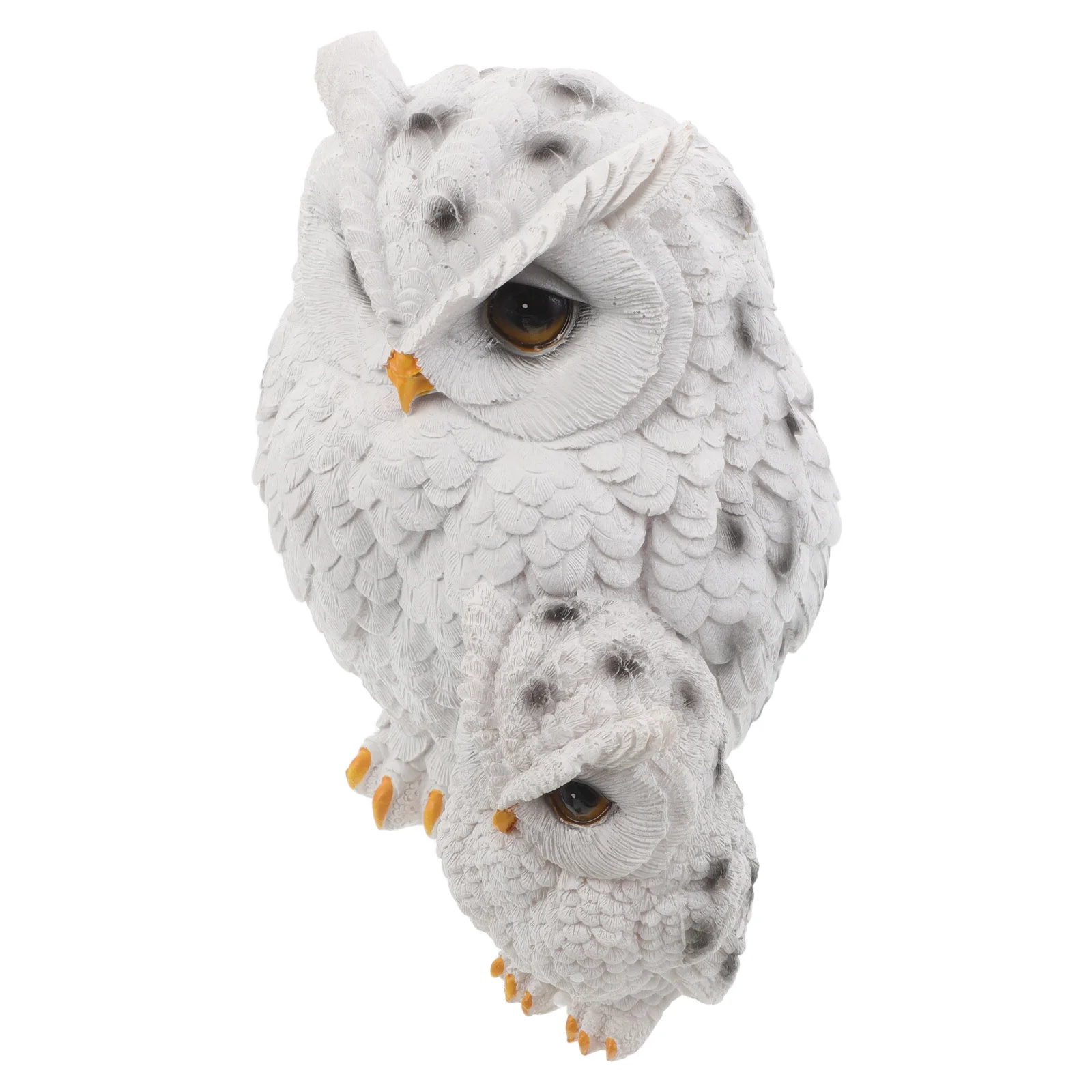 

1pcs Mother Baby Owl Figurines Resin Lifelike Garden Decor Outdoor Lawn Yard Patio Decoration Owl Family Sculpture Resin Animal
