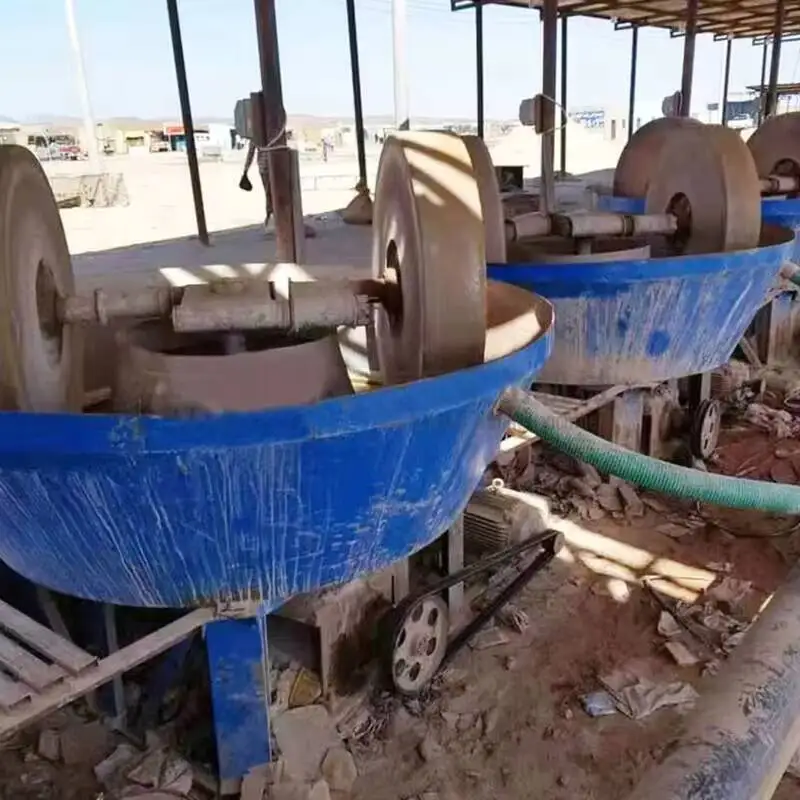 New 2 Tons Per Hour Milling Machine Stamp Round Ore Grinding Mill/ Wet Pan Mill For Gold