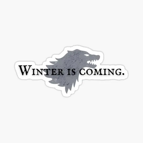 House Stark Winter Is Coming  5PCS Stickers for Home Room Kid Luggage Funny Decor  Cartoon Background Bumper Art Laptop