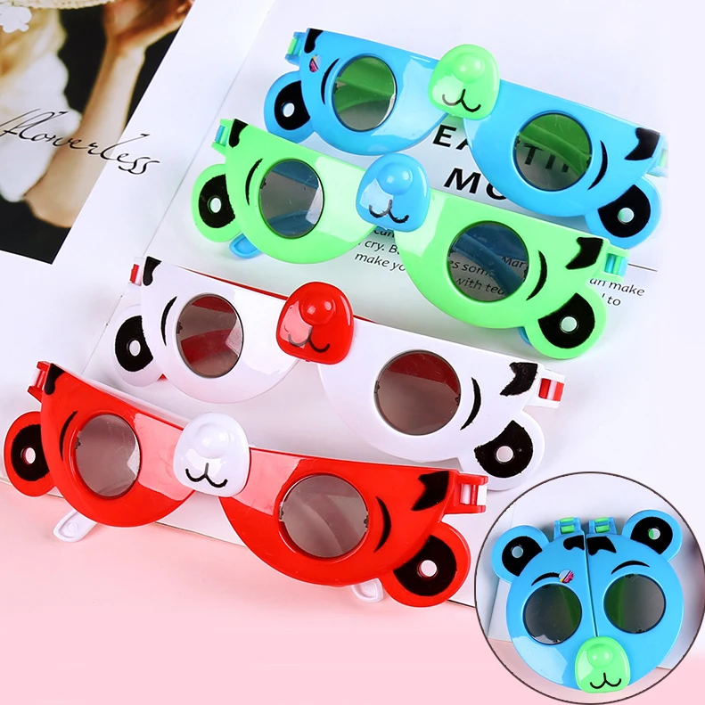 Funny Cartoon Panda Glasses Children's Toys Deformable Folding Animal Sunglasses Christmas Holiday Party Props Toy Gift