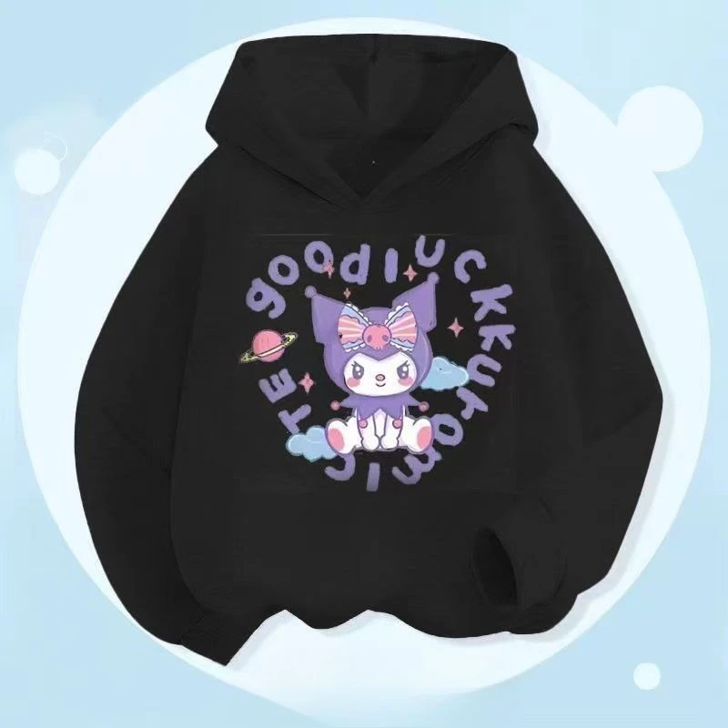 سترة بغطاء للرأس للفتيات من Kulomi لخريف/شتاء 2026 ملابس أطفال أنيقة مطبوعة جديدة برسوم كارتونية عصرية ومريحة #5