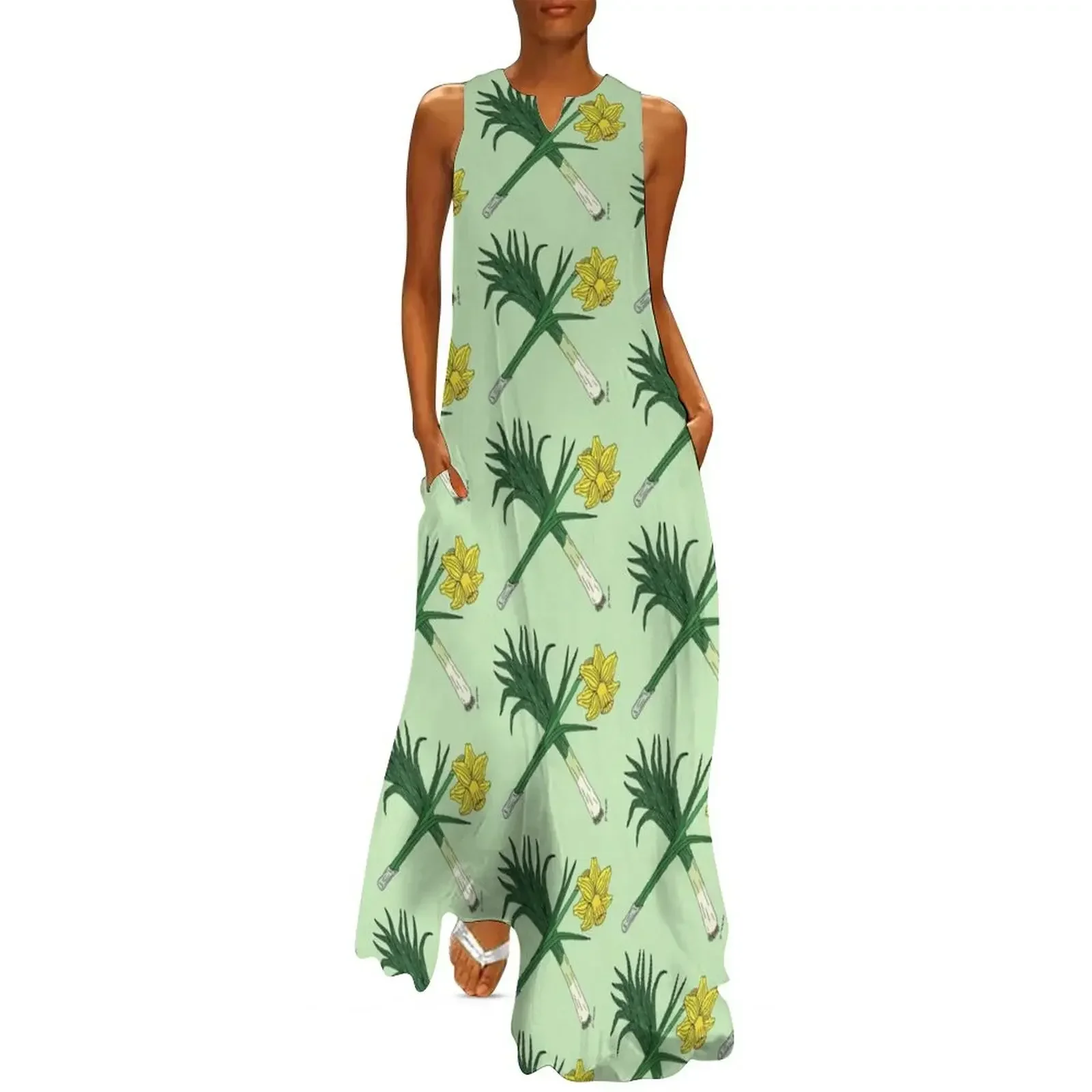 

Leek and Daffodil Crossed Long Dress dress women summer 2025 sexy dress birthday for women