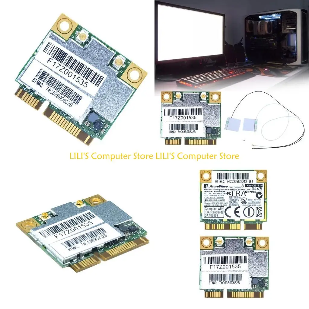 

A52B Wifi Card AW-CE123H 867Mbps 802.11AC 2.4Ghz 5Ghz Bluetooth-compatible