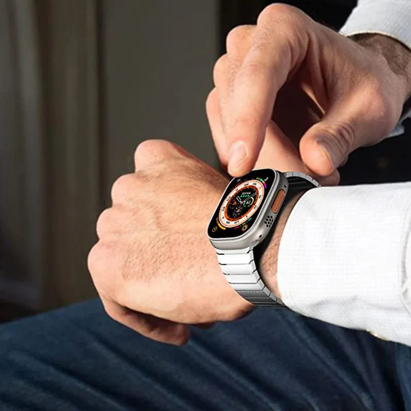 ステンレススチール製ストラップ Apple Watch バンド シリーズ 11 10 9 8 SE3 42mm 46mm 45mm 41mm 44mm 40mm メタルブレスレット IWatch Ultra 3 49mm対応