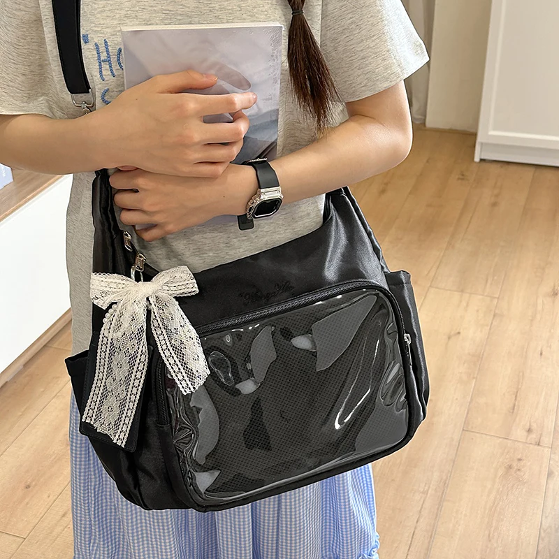 

Cute Women's Crossbody Bag Large Capaci Tote Bag New Arrival Single oulder Pain Bag Soft Nylon Casual Leisure Cartoon Pat...
