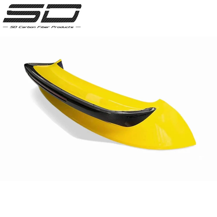 Heckspoiler im T-Stil aus trockenem Carbon für Porsche 992 Turbo