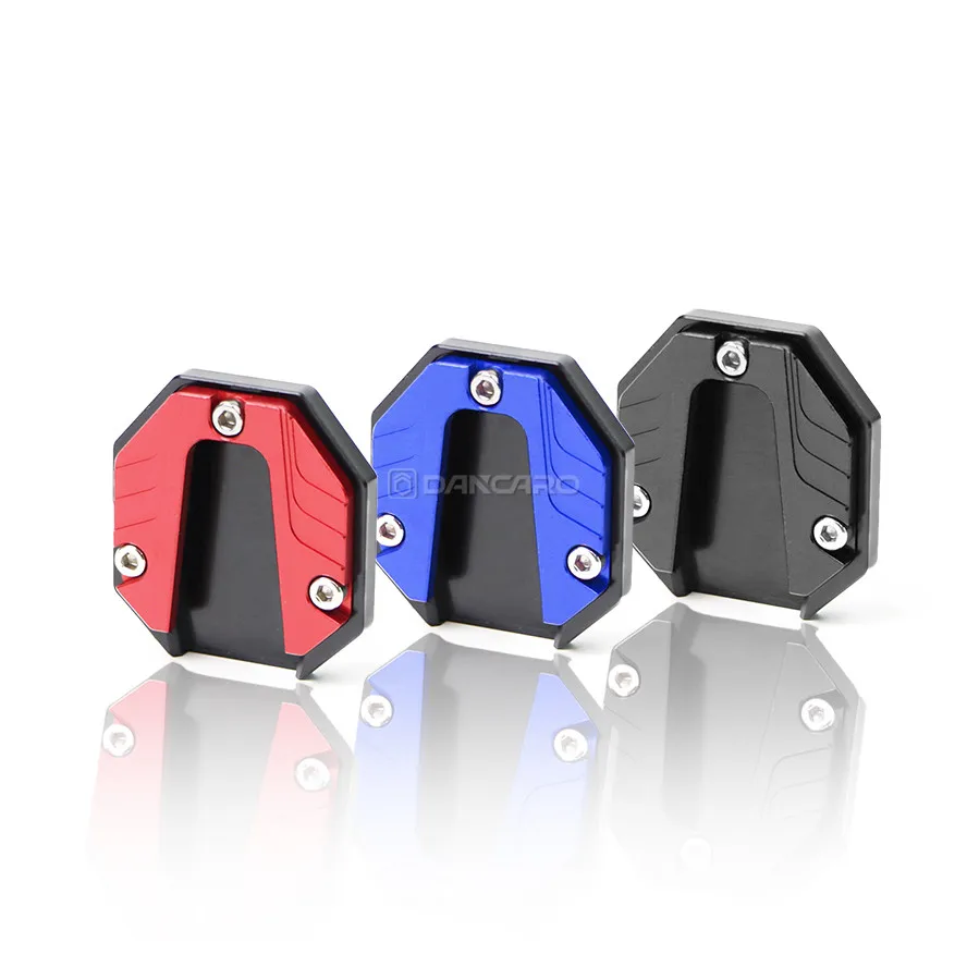 CNC Aluminum Alloy Motorcycle Bike Kickstand Extender Foot Side Support Enlarged Base Extension Foot Pad Stand