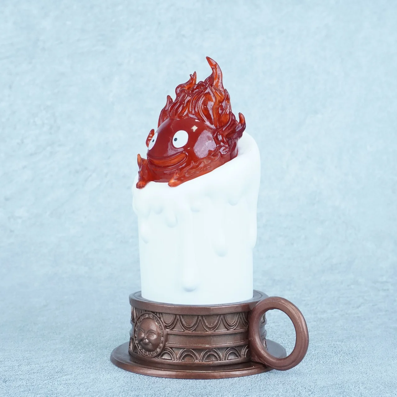 Personnages animés, flamme du cœur, bougie Cassifa, veilleuse pouvant briller, figurine en boîte modèle de bureau