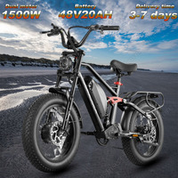 Eahora Luna Electric Bicycle 1500W Dual Motor 48V20AH Lithium Battery Ebike 20-inch Fat Tire Adult Mountain Electric bike