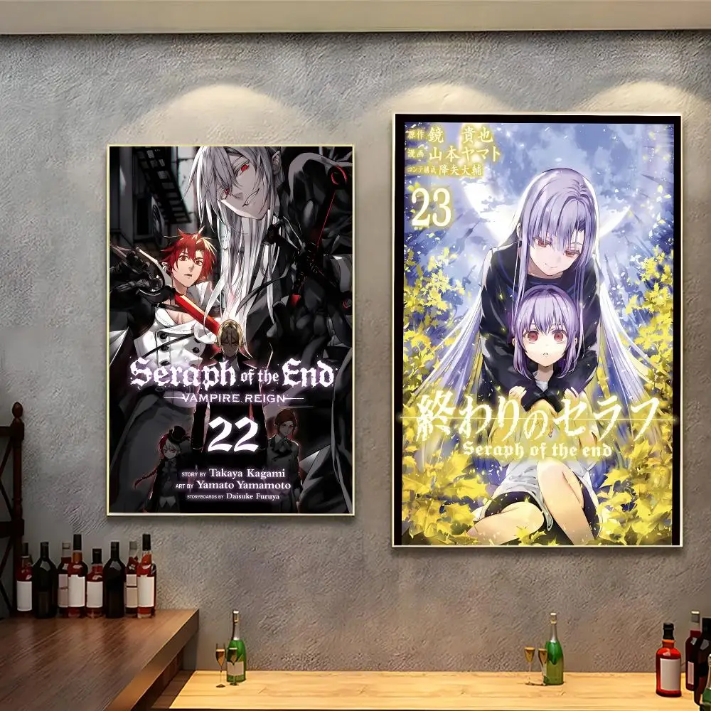 Dark Vampire Anime S-Seraph Of The End Vampire Reign Poster Modern Indoor Wall Decor & Aesthetic Home Space Design