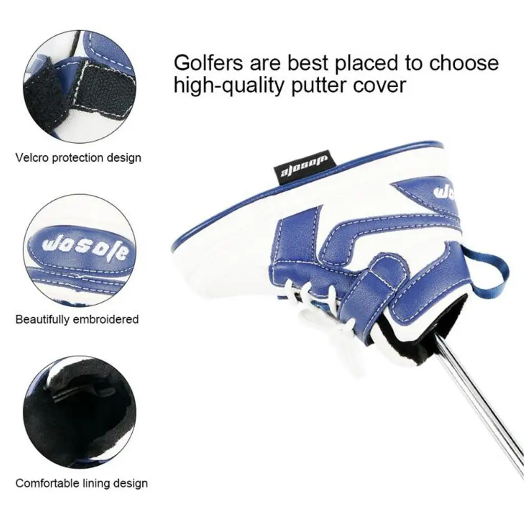 Golf Putter Head Cover Plush Lined Blade Protector Golf Club Protection Pad for Golfer Equipment