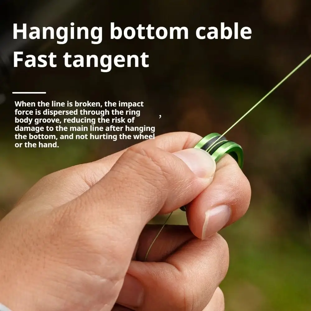 سبائك الألومنيوم كابل حلقة حماية الأيدي خط سريع قطع خط سحب حلقة حلقة مطاطية المضادة للانزلاق خط الصيد مجتذب #2
