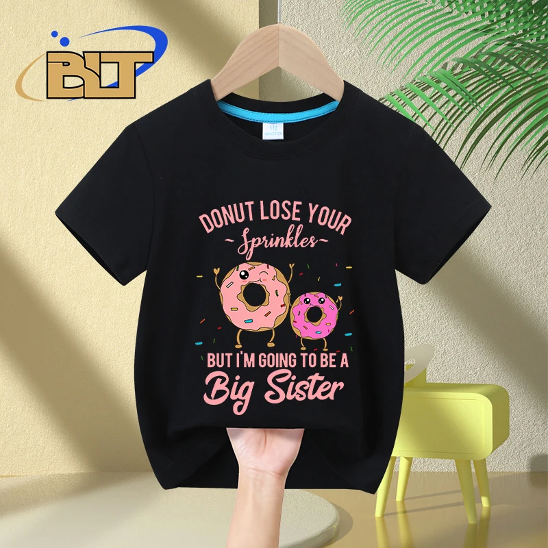 

I'm Going to be a Big Sister Mom Pregnancy Announcement Kids T-Shirt Children's Cotton Short-Sleeved Girls Top