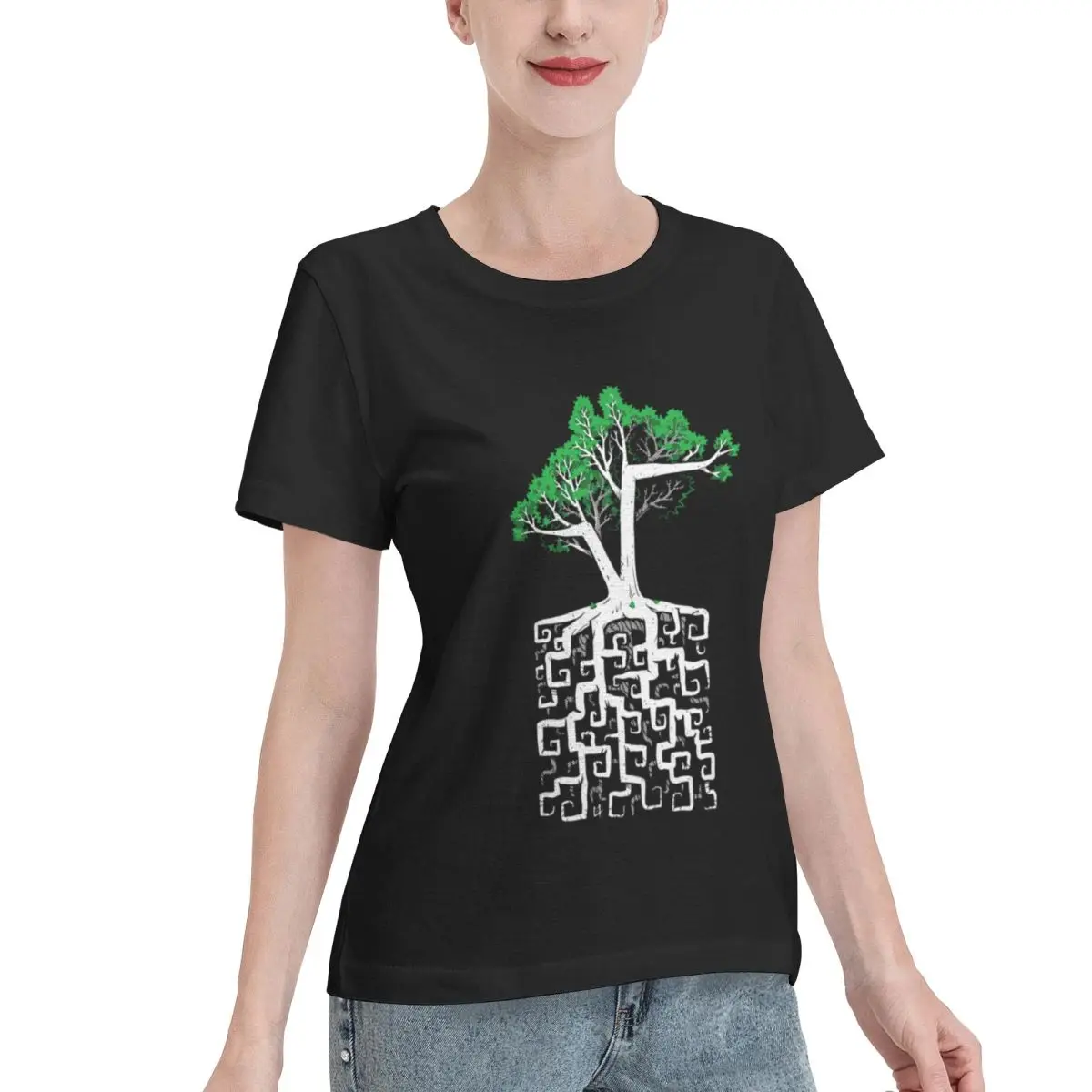 Go To Top Square Root Women's T-shirt Oversized College Girls Top