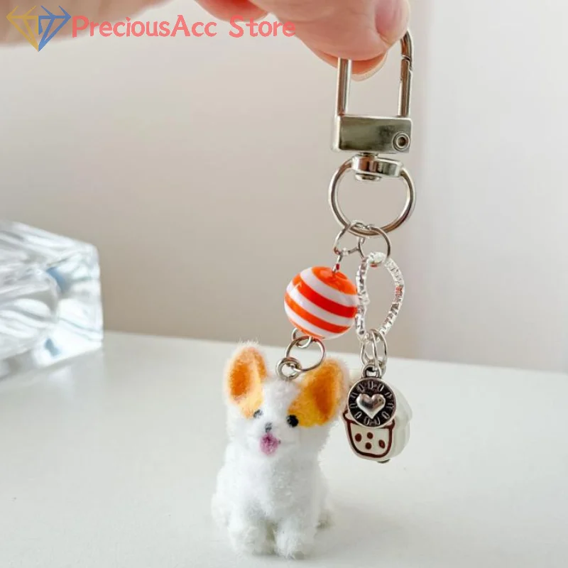 لطيف الكرتون رقيق الحيوان سلاسل المفاتيح جميل جرو أرنب بطة كيرينغ حلية المرأة حقيبة الملحقات حزام لتعليق الهاتف المحمول #1
