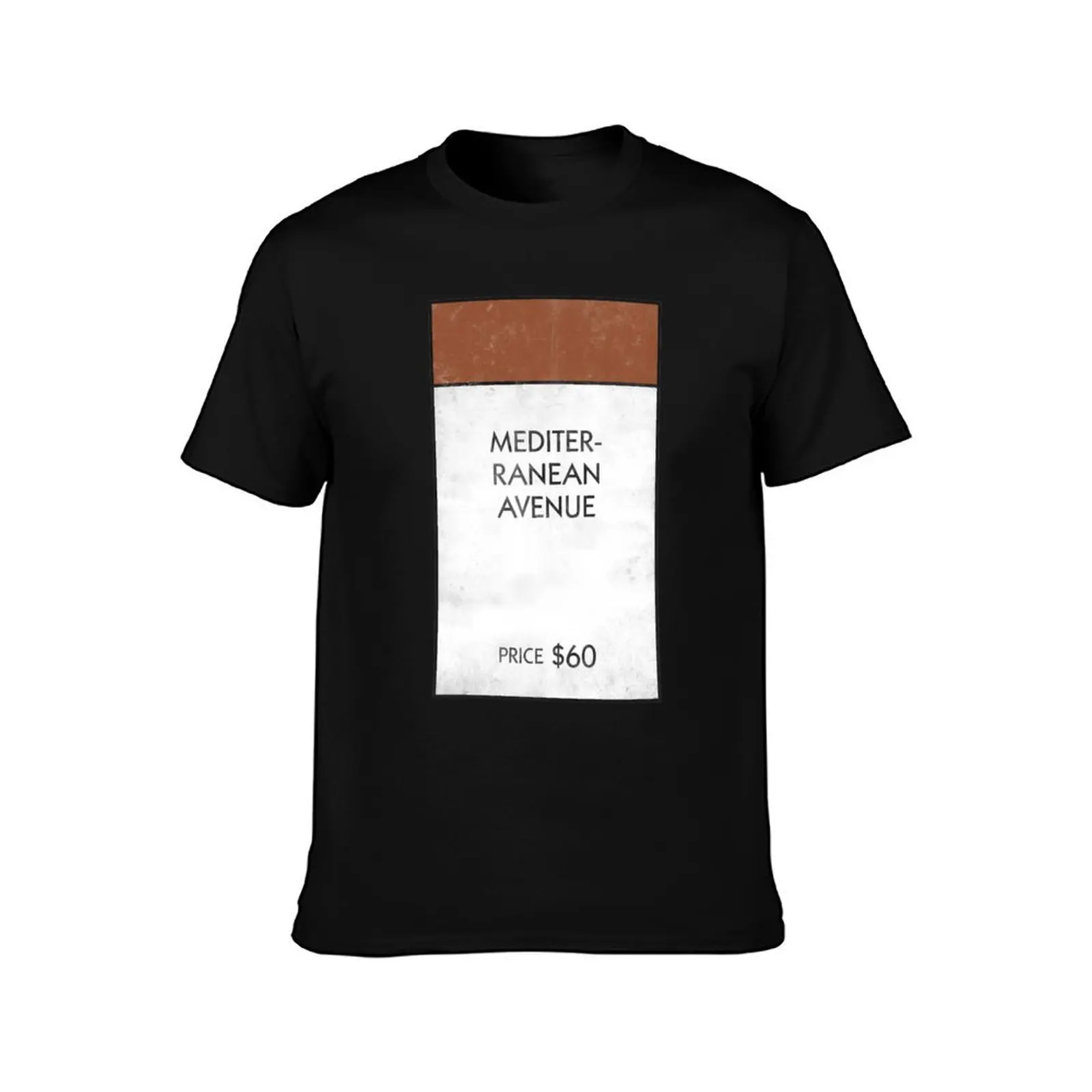 Mediterranean Avenue Board Game Property Space Grunge T-Shirt Summer Casual Cotton Tee Oversized Streetwear Tops 100% Cotton