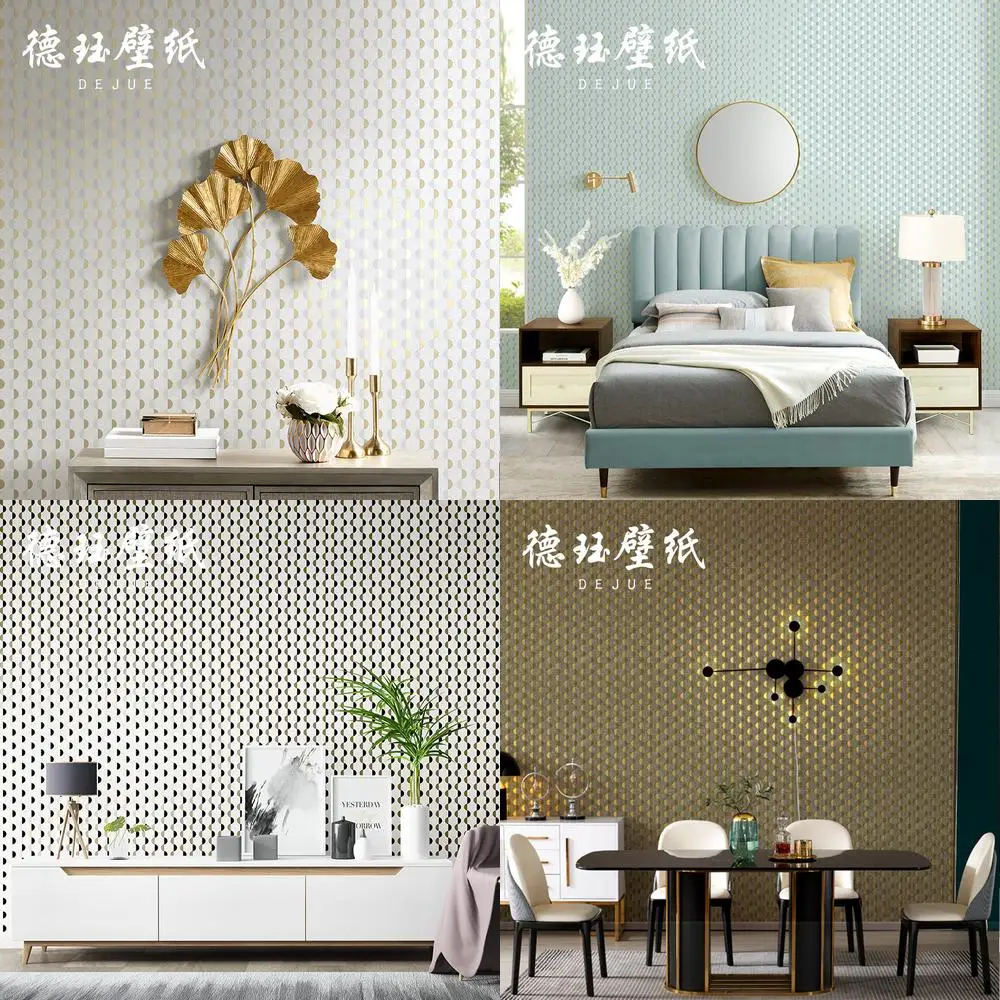 

Nordic Modern Simple Black and White Polka Dot Ripple Stripe Wallpaper for Bedroom Living Room Background High End Feel