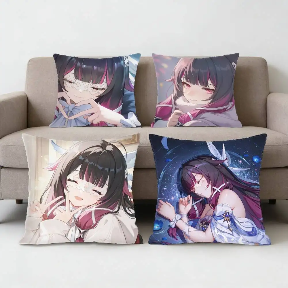 Elegant Melody Maiden Columbina Pillow Case Sofa Living Room Bedroom Headboard Backrest Cushion Square Cushion Nap Time