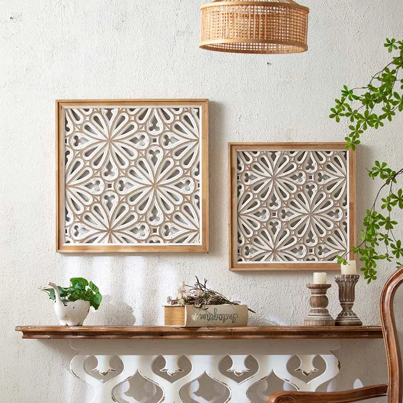 

Japanese Wood wind wall decorations woodiness decorative painting Individual characteristics Background wall decoration for cafe