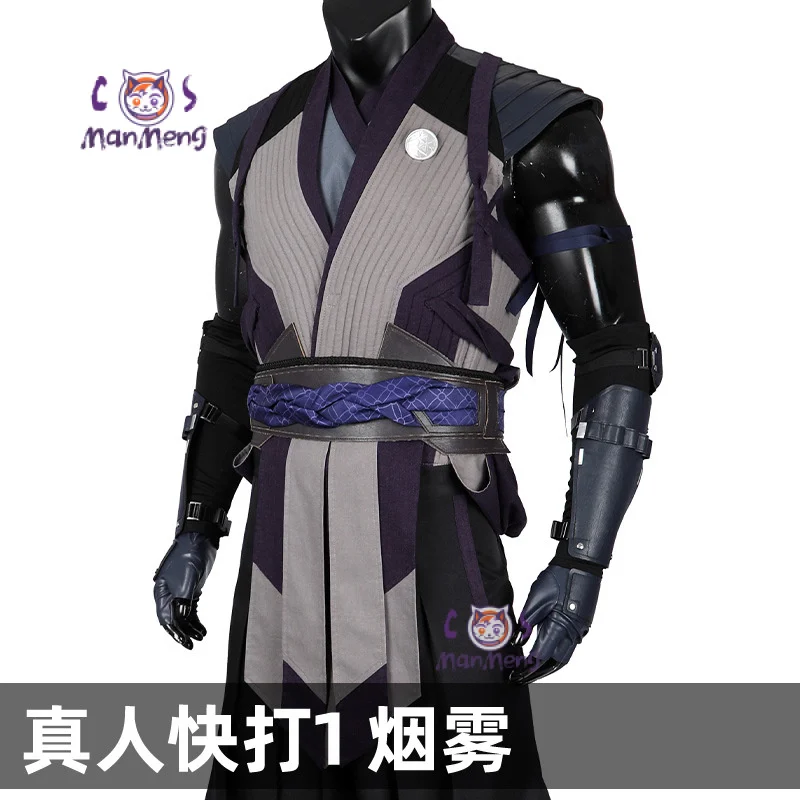 Mortal 16th Tomas Vrbada smoke cosplay costume for adult men male Halloween Carnival party suit