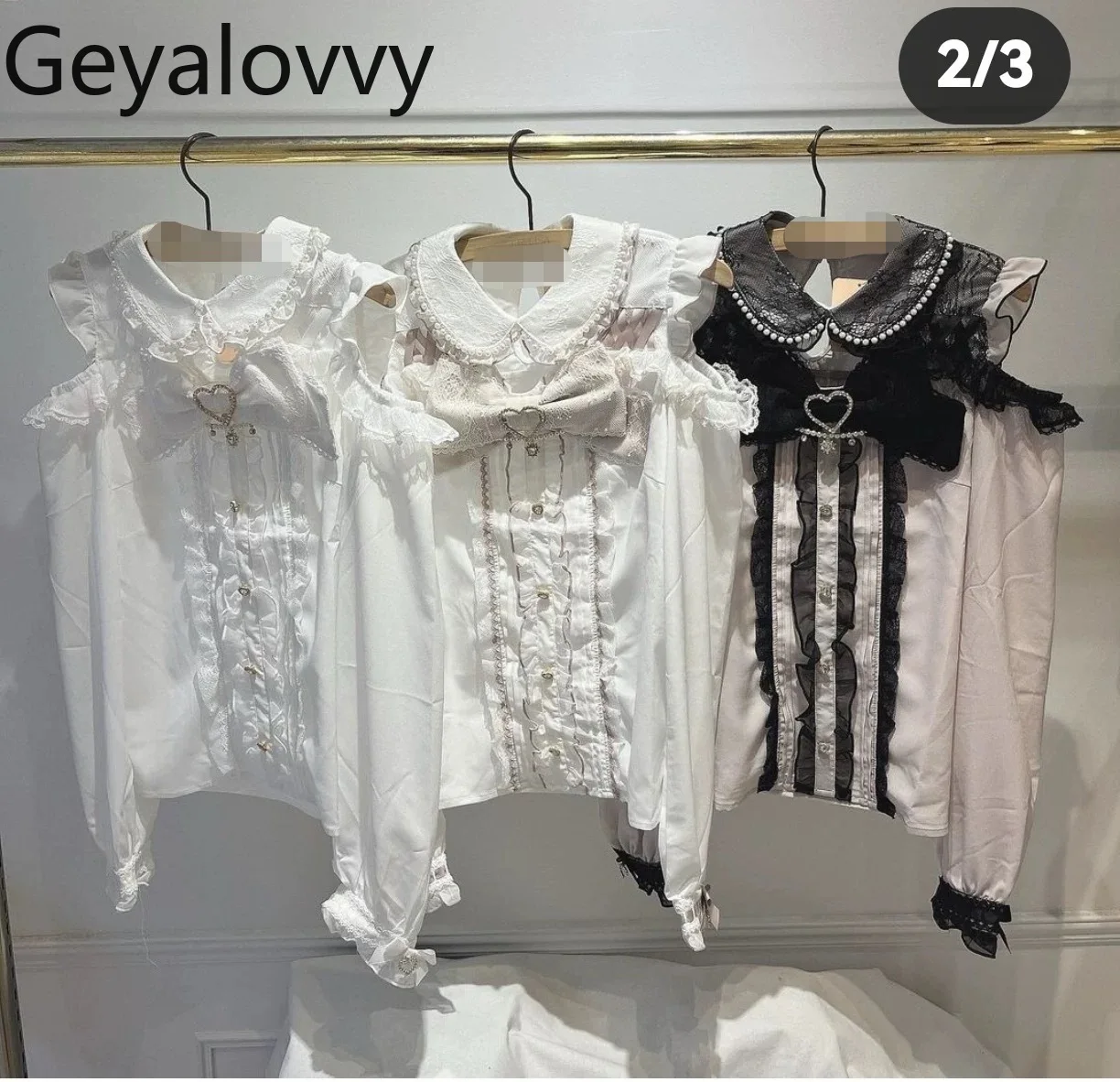 

Autumn New Japanese Style Sweet Off-Shoulder Big Bow Shirt Versatile Lace Camisas Doll Collar Long Sleeve Tops for Women