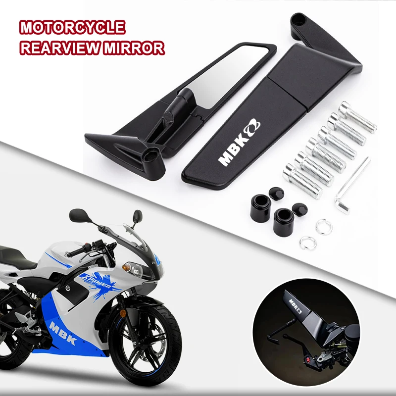 CNC Motorcycle Mirror Wind Wing side Rearview Reversing mirror For MBK Booster 50CC Spirit Nitro 50 50C Stunt Accessories