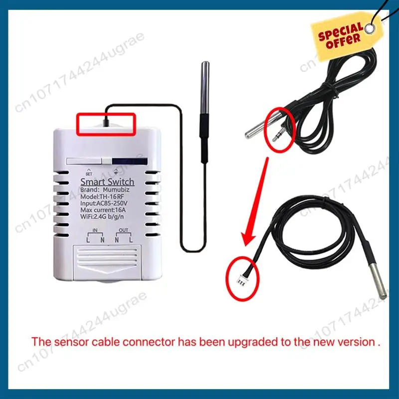 

-A15I Temperature Sensor Temperature Switch Power Monitor Tuya 16A 3000W Withthermostat Probe Sensor Forfish Tank Greenhouse