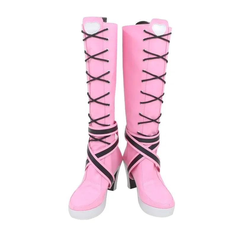 Anime Monster High Sofia cosplay scarpe stivali rosa stivale lungo Laura gioco di ruolo uniforme Halloween Carnival party outfit puntelli