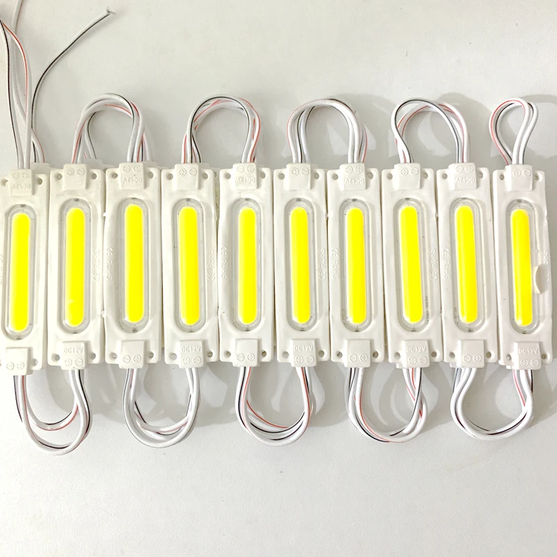12V COB LED Modules Advertising Luminous Characters Backlight Modules IP65 Waterproof White Red Blue Green Yellow Pink 10 Pieces