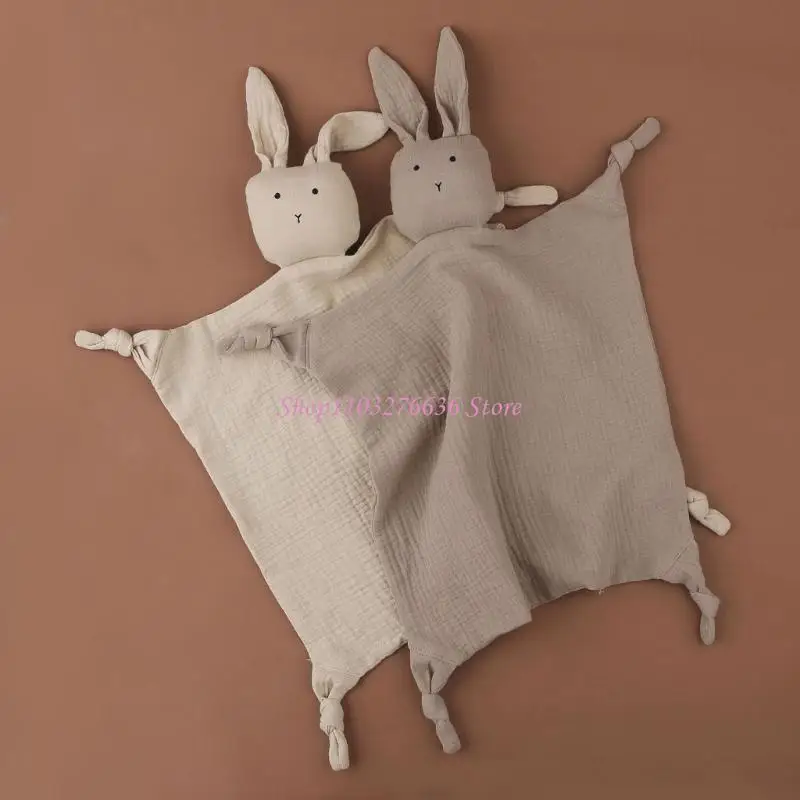 R6FD Trẻ mới biết đi Khăn Khăn dễ thương Chăn bảo mật mềm mại Bedtime Bedtime Cuddle Toy