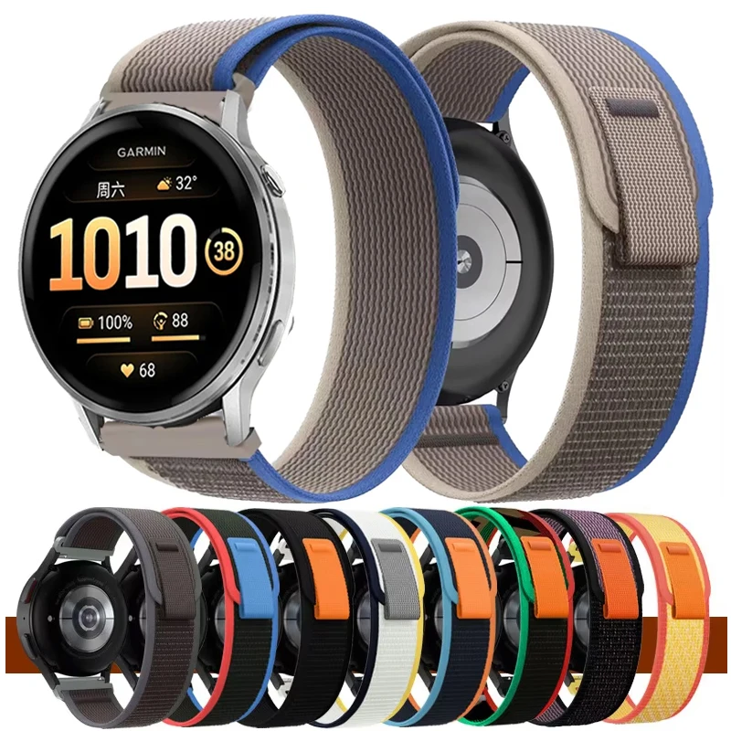 Für Garmin Venu 2 3 4 45 mm Trail Loop Strap 22 mm 20 mm Nylonband für Garmin Forerunner 55 158 245 645 265 255 970 745 965 570 SQ