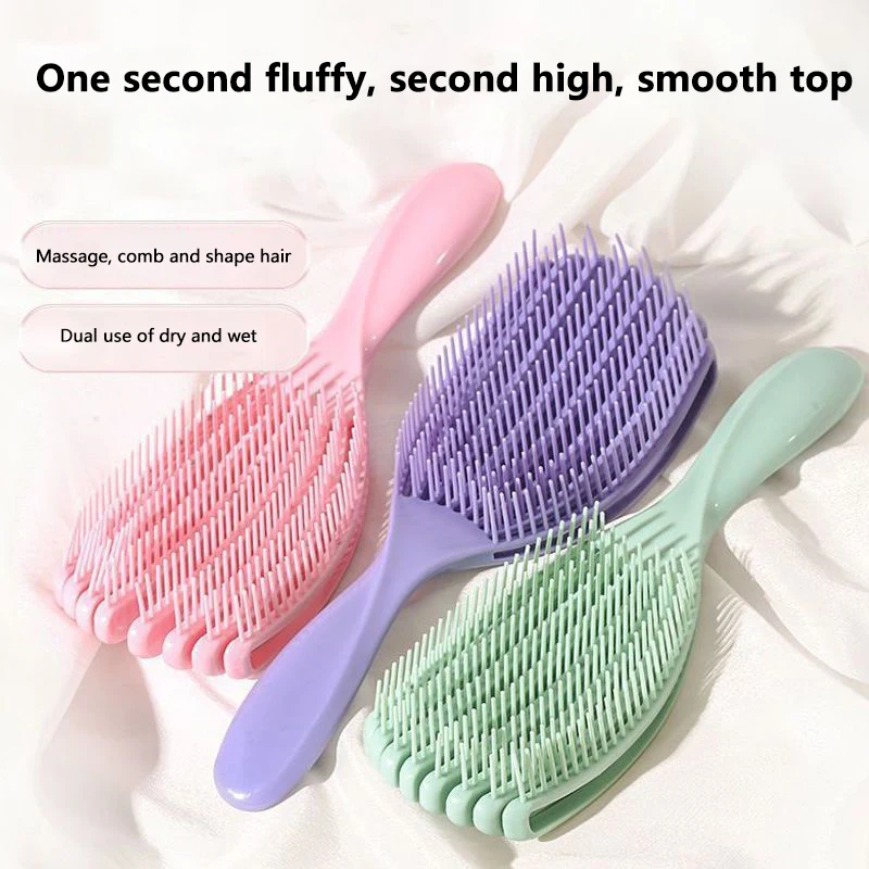 

Shell Shaped Hollow Massage Comb Air Comb Anti-Static Dry Wet Dual-Use Head Meridian Comb Large Small Size Student Hair Comb