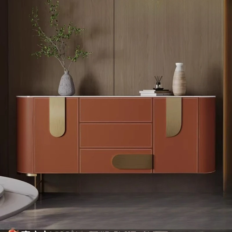 

Боковой шкаф для столовой, тумба из каменной плиты под кожу, секретный шкаф, шкаф-перегородка для гостиной