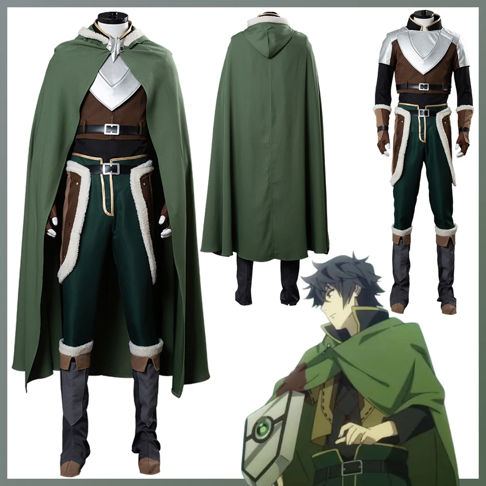 

Disguise Naofumi Iwatani Cosplay Anime Shield Hero Rising Fantasia Costume Men Roleplay Role Play Fancy Dress Up Party Cloth