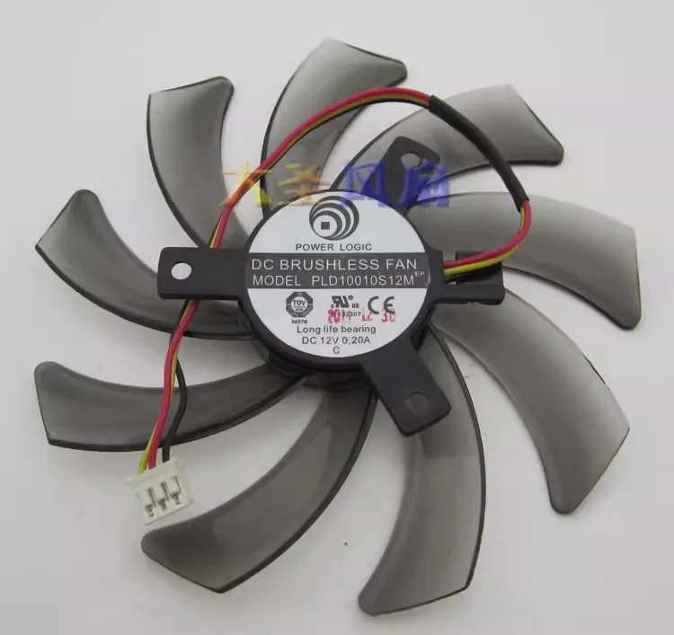 Free shipping New for Gigabyte PLD10010S12M 12V 0.20A 2-wire 3-wire graphics card fan long line version