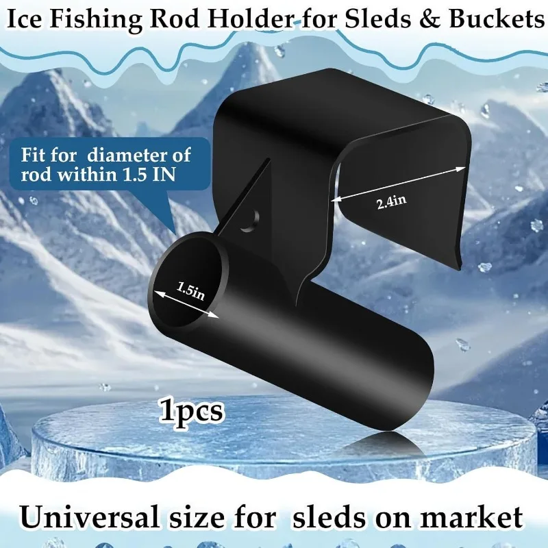 Heavy Duty Sled Ice Fishing Rod Bracket, Hands-free Adjustable Fishing Rod Fixing Seat, High-strength Fishing Rod Rack, Set of 3