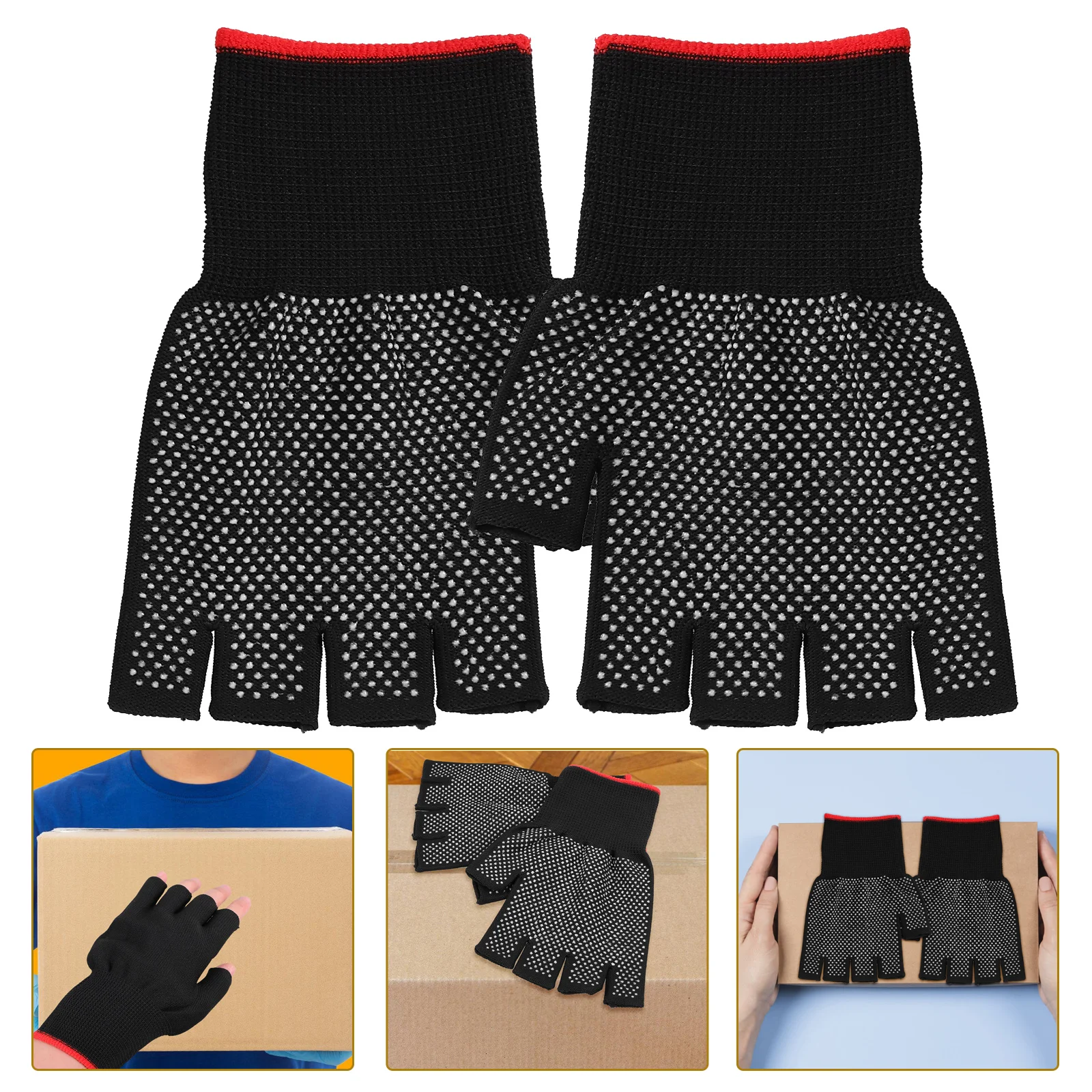 

2pcs Nylon Work Gloves Heavy Duty Protective Gloves For Warehouse Delivery Outdoor Non-Slip Durable Flexible Hand Protection For