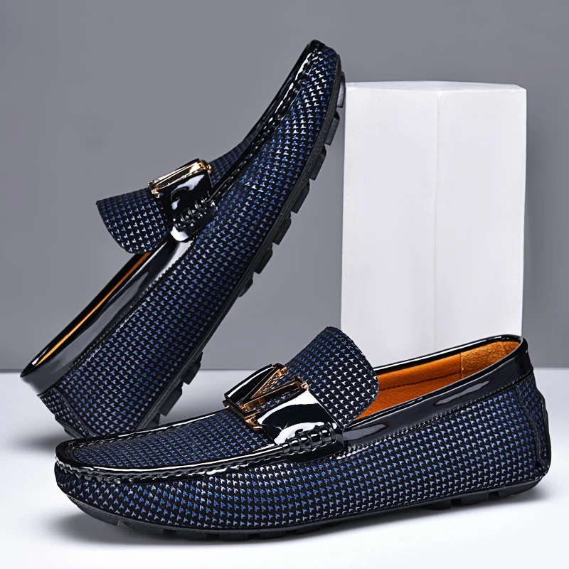 YRZL Heren Slip Op Schoenen 2025, Lederen Loafers Mannen Casual Ademend Comfortabel Lichtgewicht Antislip Rijden Schoenen Voor Mannen