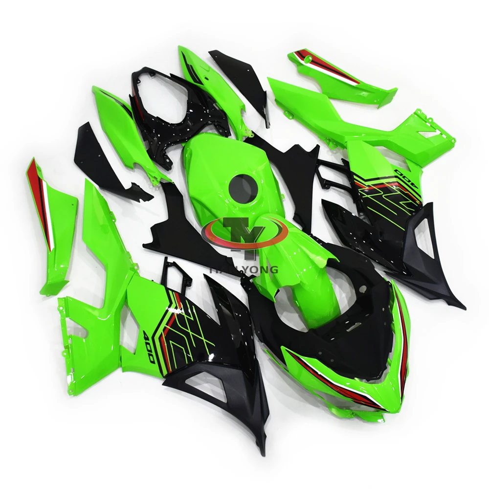 For Kawasaki Ninja400 Fit Ninja 400 Bodywork Cowling Motorcycle Full Fairing Kit Injection Customize 2024 Prints in Green Black