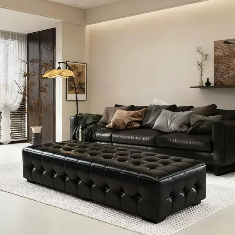 Luxury Hotel Stool Indoor Living Room Foot Nordic Black Stool Pouf Piano Floor Muebles Para Hogar Italian Design Furniture