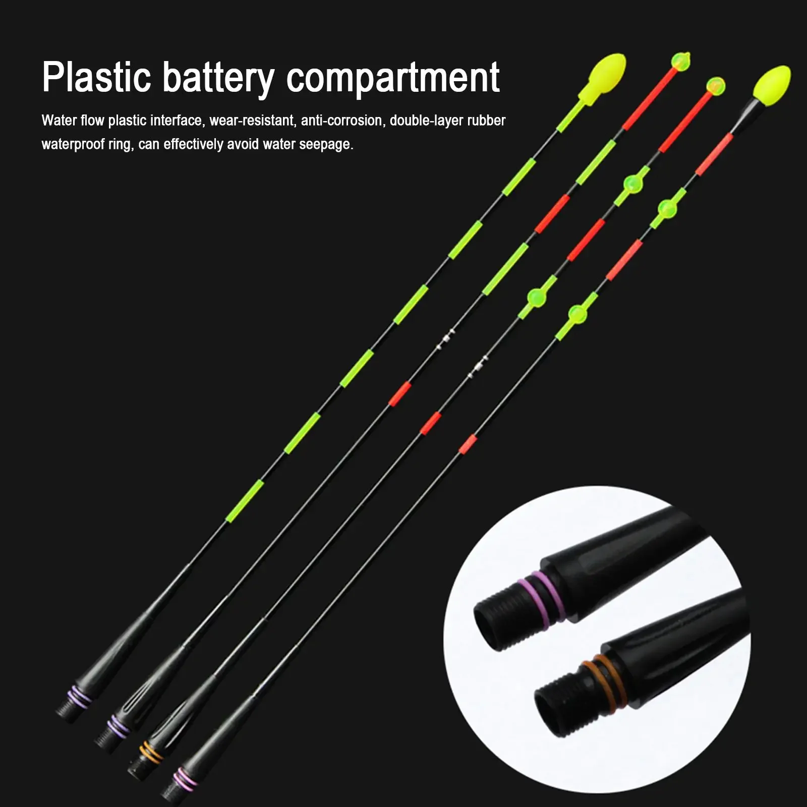 5 قطعة لتقوم بها بنفسك الإلكترونية تعويم الذيل الجاذبية اللون تغيير جريئة ليلة الصيد العائمة اكسسوارات معدات لوازم الصيد