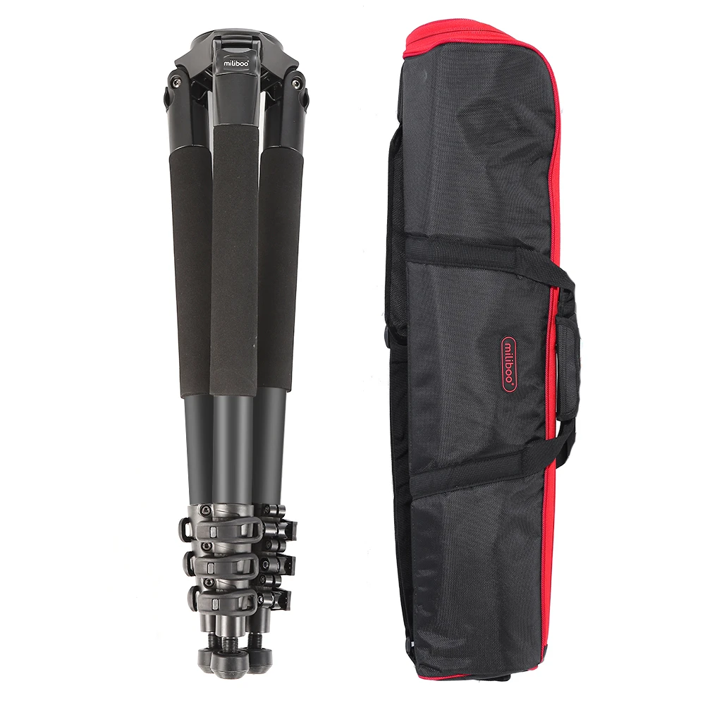 miliboo Portable Carbon Fiber Tripod for Professional Camera Camcorder/Video/DSLR Stand,Stable Design, MTT702B (without head)