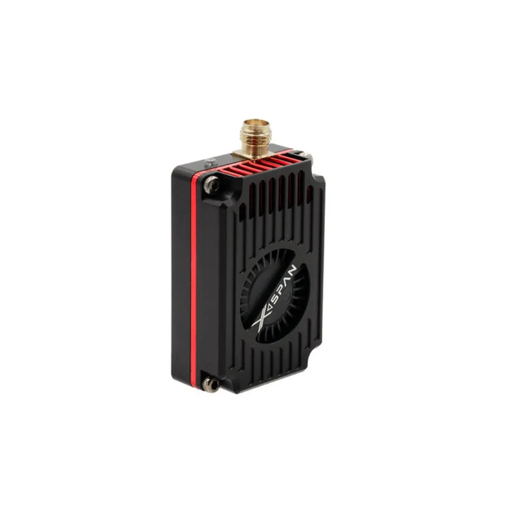 RUSHFPV X-SPAN 5W VTX 3.1GHz-3.8GHz High Power Video Transmitter with Fan Cooling 32CH IRC Tramp for RC FPV Drone