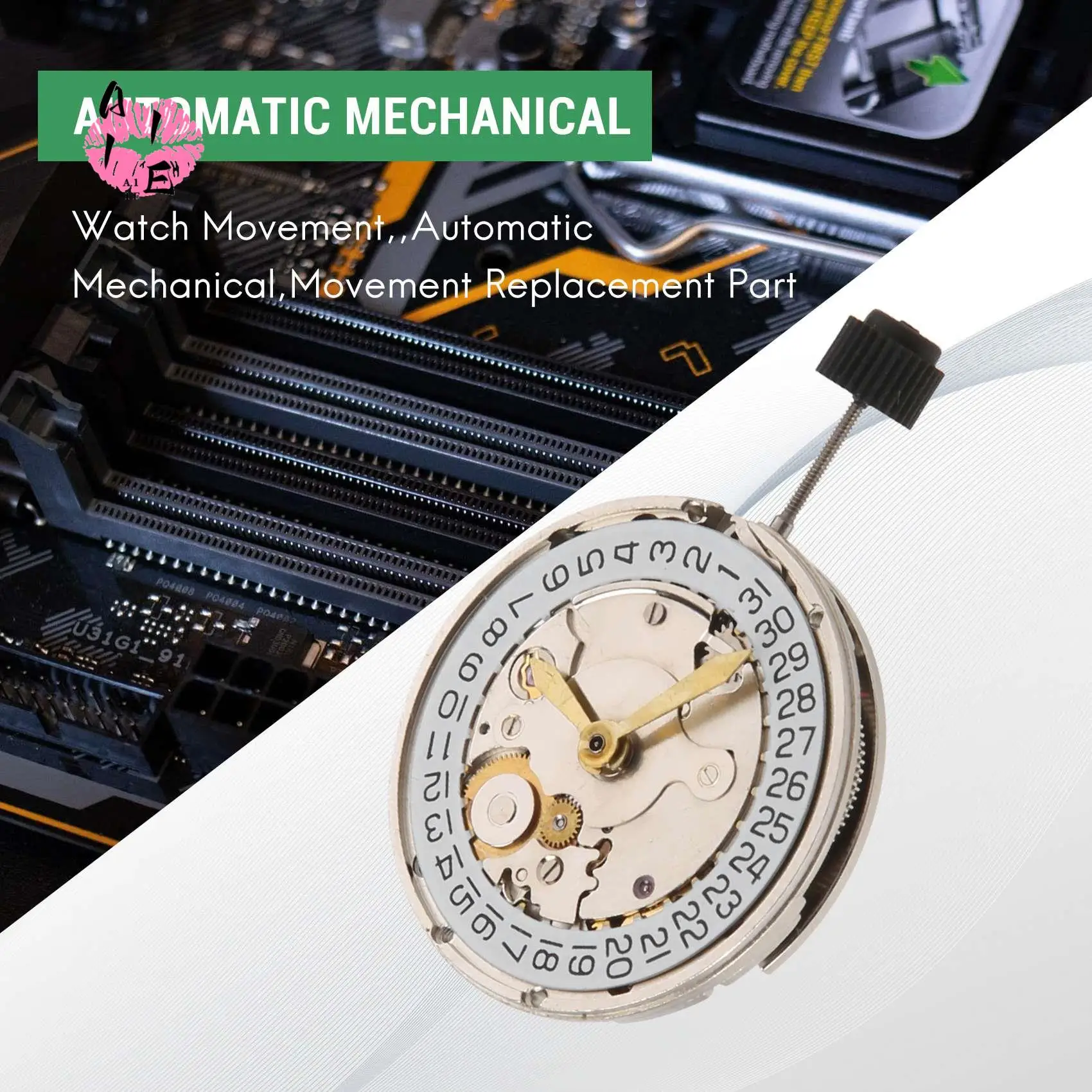 

A11E-Direct Replacement ETA 2824 Date Automatic Mechanical Movement Mens Watch