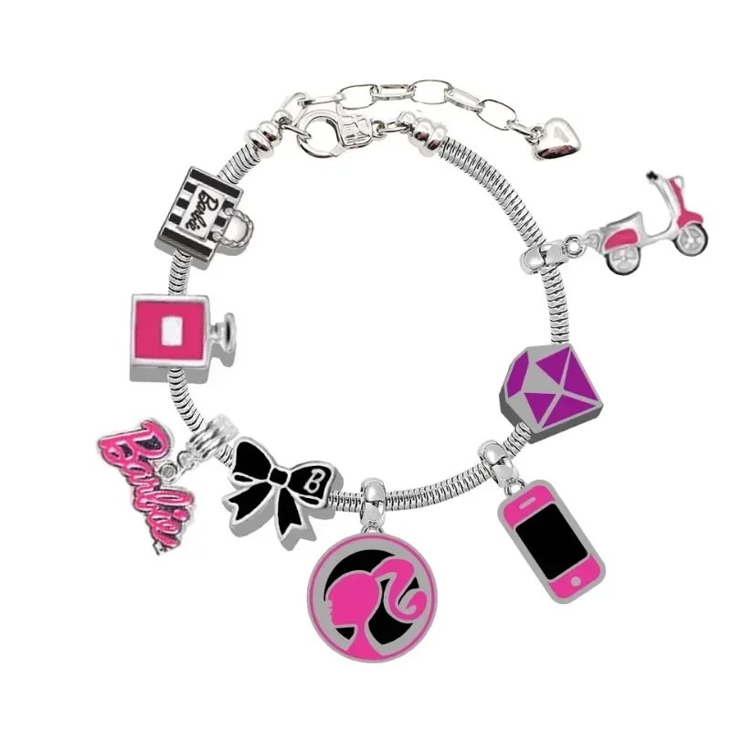 Barbie pandora pulseira para mulheres, jóias charme, personalidade, namorada, dia dos namorados, presentes requintados, moda