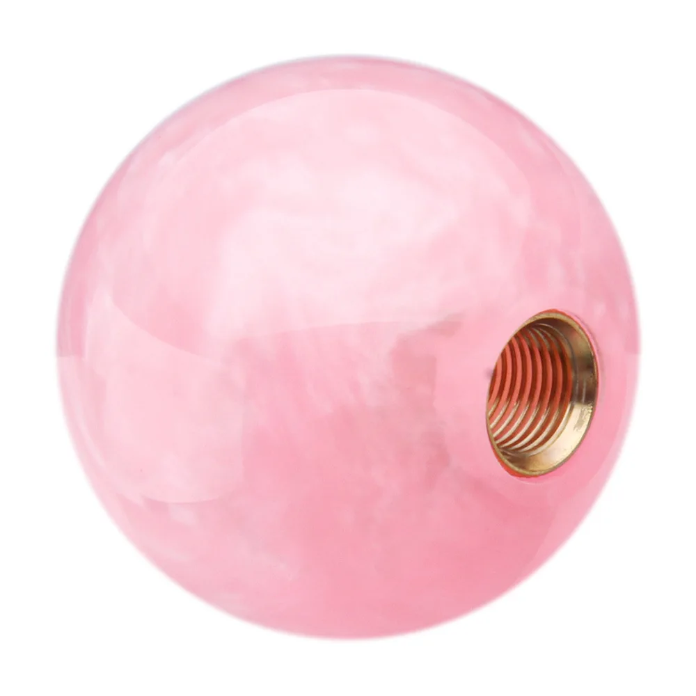 

Universal Car Pink Resin Gear Shift Knob Gearshift Shifter Stick Knobs Lever Headball MT AT Fit For Honda Toyota Nissan