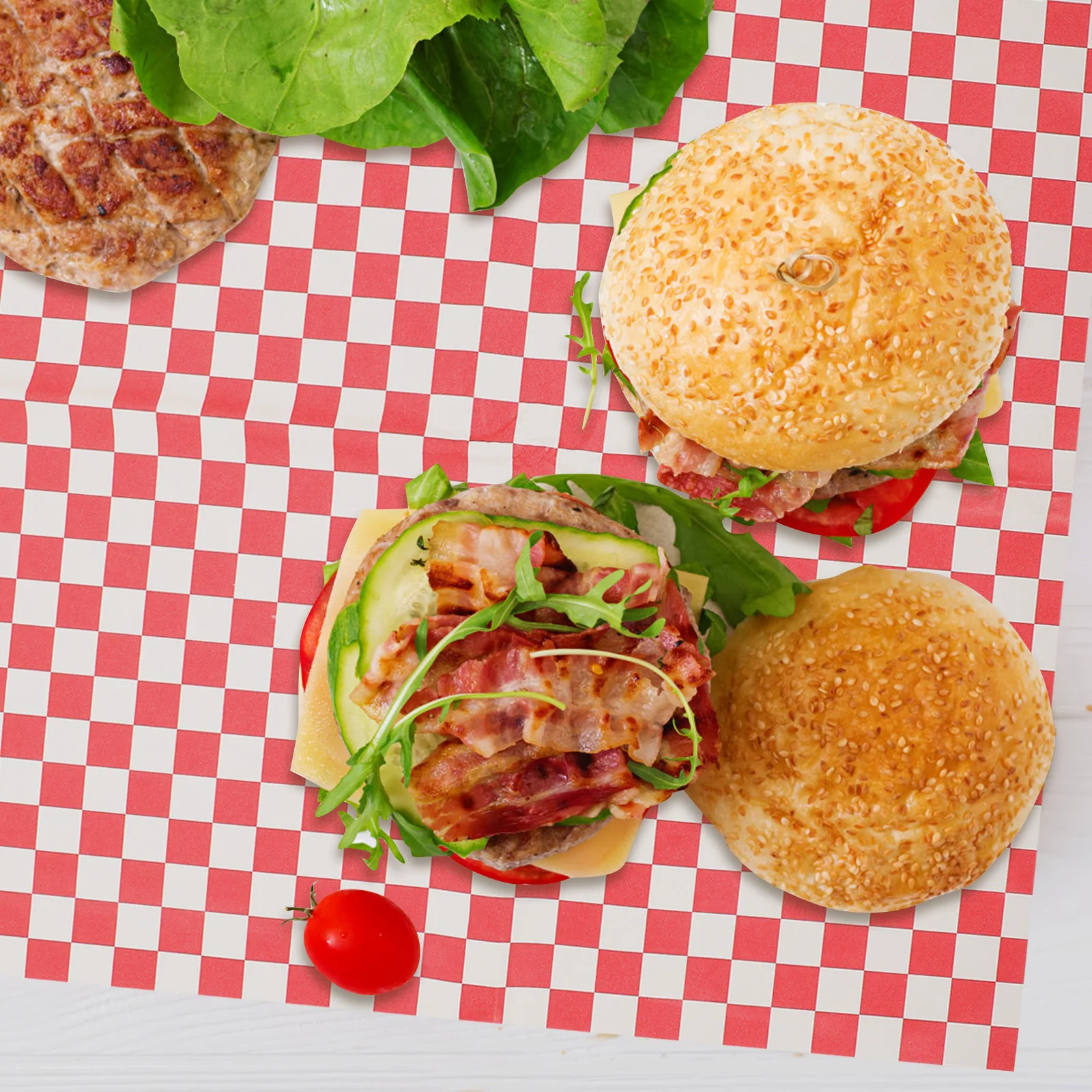 

24Pcs Baking Oil Proof Paper Greaseproof Sheets Snack Fries Fried Chicken Absorbing Pads Heat Resistant Fryer Paper Baking