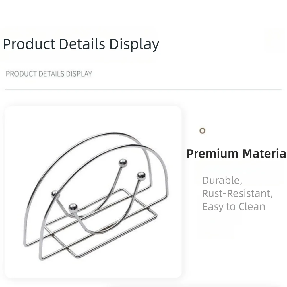 Creative Ironwork Napkin Holder Metal Convenient Napkin Storage Rack Tissue Dispenser Table Decoration